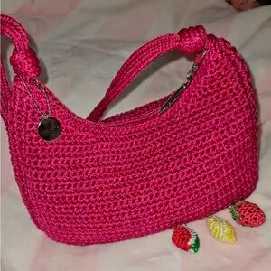 The Sak Josie Yarnicharm Shoulder bag
Crochet Bag with Fruit Charms